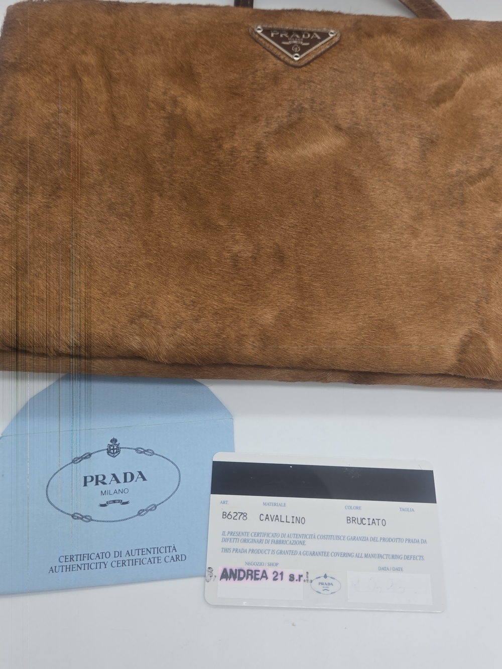 Prada Brown Pony Hair Shoulder Bag - Picture 16 of 16